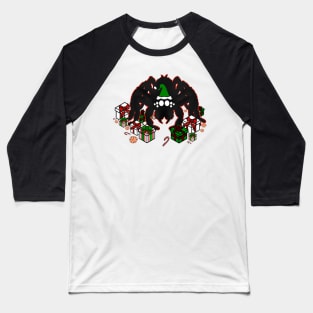 Santa Spider w/ Presents (Red Peppermint 2) Baseball T-Shirt